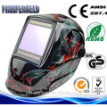 CE EN379 Approved Patentierte Design-Schweißmaske, 4 Sensoren Solar Auto Darkening Schweißhelm mit Decals